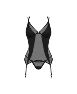 Nesari corset et string - Noir